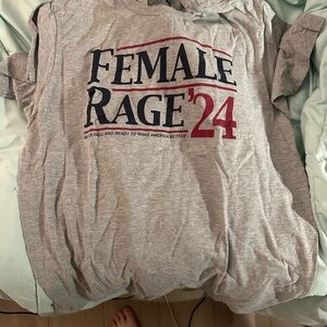 Gray Graphic T-Shirt Ray Gun Female Rage